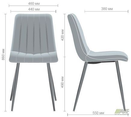 Стул Indiana Velvet AMF Серый фотография