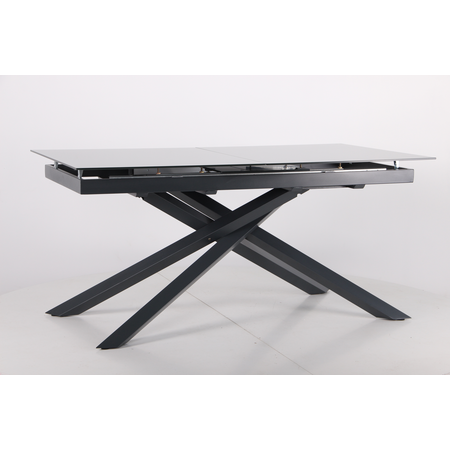 Стол раскладной Gerald anthracite AMF 160(200)X90 glass Slate gray фотография