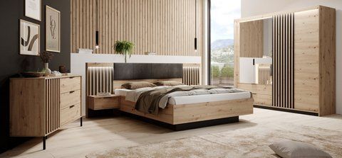 Спальня Perfect Home Таллі / Tally A Дуб артизан/антрацит фотографія