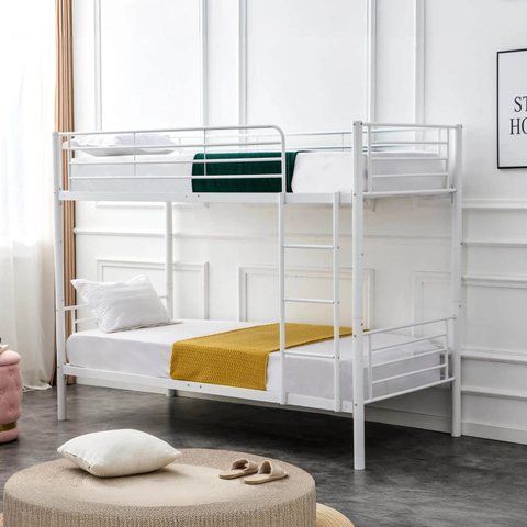Двухъярусная кровать 90x200 см MEBEL ELITE RODEZ белый фотография