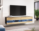 ТВ Тумба VIGO RTV Cama 180 New Чорний Мат / Дуб Вотан фотографія