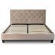 Кровать бархатная MEBEL ELITE QUEEN Velvet 160x200см Беж