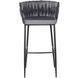 Барный стул бархатный MEBEL ELITE FLORES Velvet серый / черный