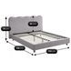 Кровать двуспальная MEBEL ELITE IZMIR 160x200 см Серая
