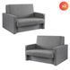 Набір з 2х розкладних крісел MEBEL ELITE MILAN 2, 135 см MEBEL ELITE Сірий / тканина фотографія