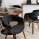 Стул бархатный MEBEL ELITE GARY Velvet, Черный/ореховый