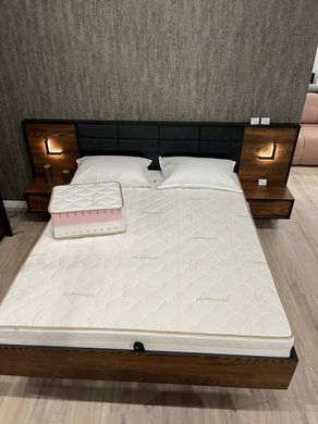 Тумби приліжкові з підсвіткою Perfect Home Мілтон / Milton з 2 шухлядами 1S/49 Каштан/антрацит фотографія