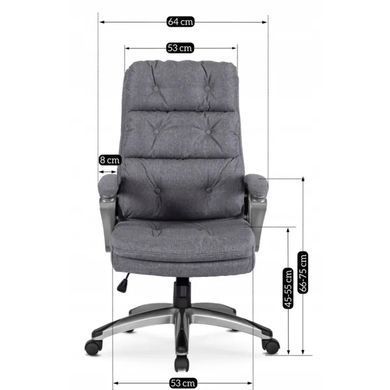 Стул офисный вращающийся MEBEL ELITE STRATO 2 Ткань Серый фотография