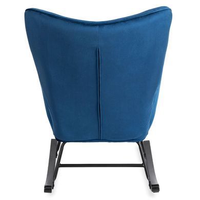 Крісло-гойдалка оксамитове MEBEL ELITE ELIS Velvet Синій фотографія