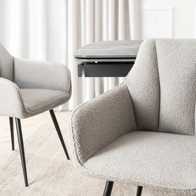 Стул MEBEL ELITE NAWARA Серый Букле фотография