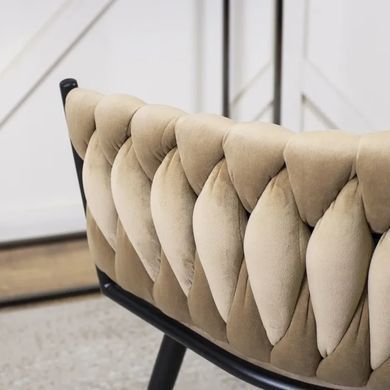Стул бархатный MEBEL ELITE EMPOLI Velvet Бежевый фотография