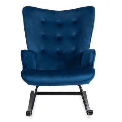 Крісло-гойдалка оксамитове MEBEL ELITE ELIS Velvet Синій фотографія