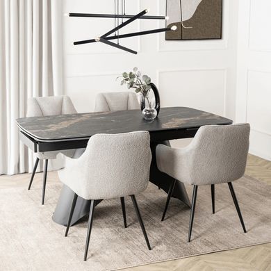 Стул MEBEL ELITE NAWARA Серый Букле фотография