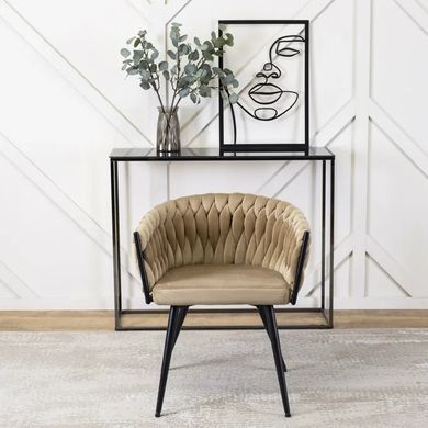 Стул бархатный MEBEL ELITE EMPOLI Velvet Бежевый фотография