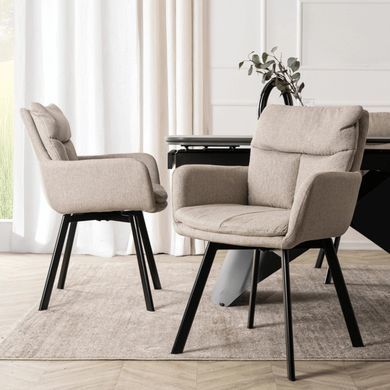 Стул поворотный MEBEL ELITE CORTADO Velvet Беж фотография