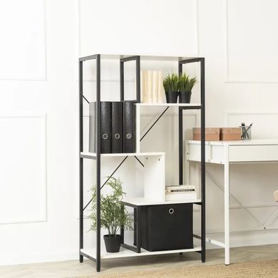 Стелаж MEBEL ELITE TIM білий / чорний фотографія