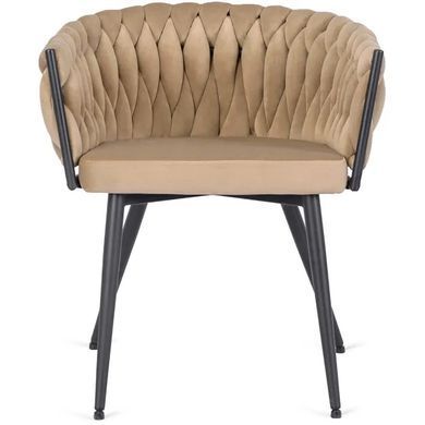 Стул бархатный MEBEL ELITE EMPOLI Velvet Бежевый фотография