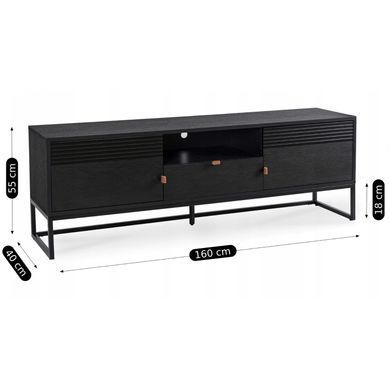 ТВ Тумба MEBEL ELITE GARDA 160 Черный фотография