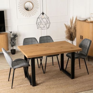 Стол раскладной MEBEL ELITE TOMAS 130(230)х95 см Орех/черный фотография