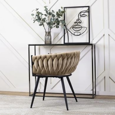 Стул бархатный MEBEL ELITE EMPOLI Velvet Бежевый фотография
