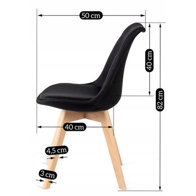 Стул MEBEL ELITE NEVEL Черный фотография