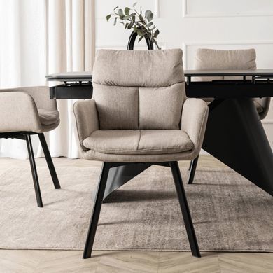 Стул поворотный MEBEL ELITE CORTADO Velvet Беж фотография