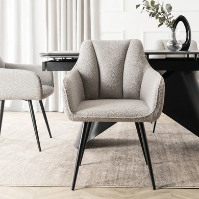Стул MEBEL ELITE NAWARA Серый Букле фотография