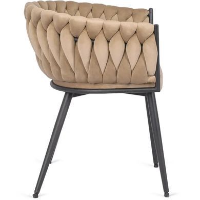 Стул бархатный MEBEL ELITE EMPOLI Velvet Бежевый фотография