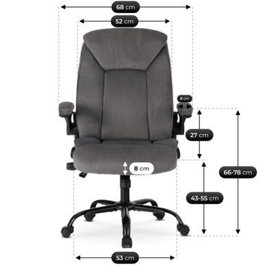 Стілець офісний поворотний MEBEL ELITE COMFORT Сірий фотографія