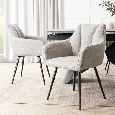 Стул MEBEL ELITE NAWARA Серый Букле фотография