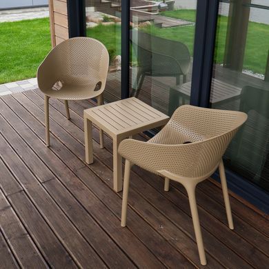 Комплект 2 стула Siesta Onto Sky Pro + Стол Siesta Ocean Side Table - Taupe