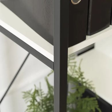 Стелаж MEBEL ELITE TIM білий / чорний фотографія