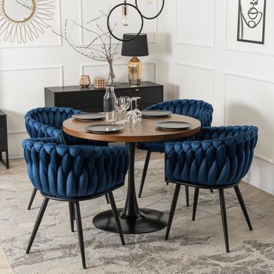 Стул бархатный MEBEL ELITE ELENA Velvet Синий фотография