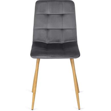 Стул бархатный MEBEL ELITE FREDY Velvet, Серый фотография