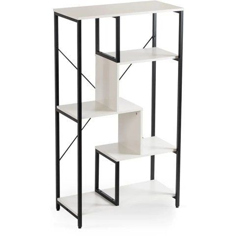 Стелаж MEBEL ELITE TIM білий / чорний фотографія