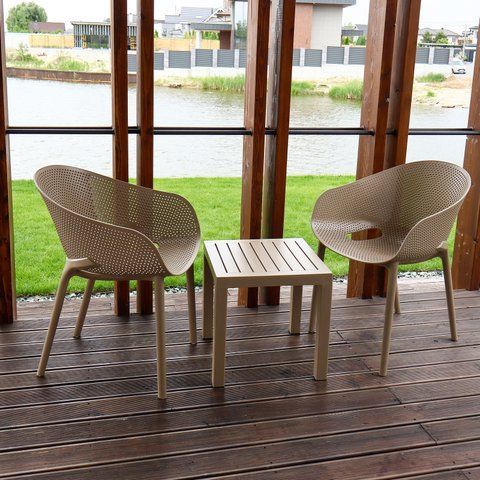 Комплект 2 стільця Siesta Onto Sky Pro+ Стіл Siesta Ocean Side Table - Taupe