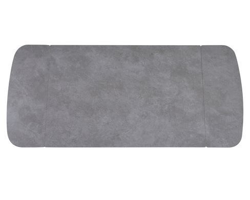 Стіл DUBLIN CERAMIC Intarsio 120(180)*80 світло-сірий/чорний каркас фотографія