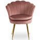 Стілець оксамитовий MEBEL ELITE VIOLA Velvet Рожевий/золото
