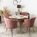 Стул бархатный MEBEL ELITE VIOLA Velvet Розовый/золото фотография