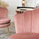 Стілець оксамитовий MEBEL ELITE VIOLA Velvet Рожевий/золото