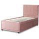 Кровать односпальная бархатная MEBEL ELITE ELIF 90x200 см с дополнительным спальным местом Розовый