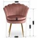 Стілець оксамитовий MEBEL ELITE VIOLA Velvet Рожевий/золото