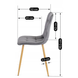 Стул бархатный MEBEL ELITE FREDY Velvet, Серый
