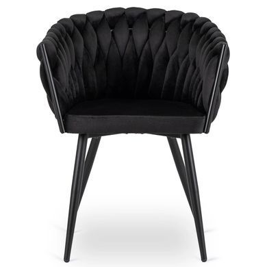 Стул бархатный MEBEL ELITE ELENA Velvet Черный фотография