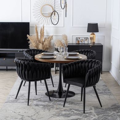 Стул бархатный MEBEL ELITE ELENA Velvet Черный фотография