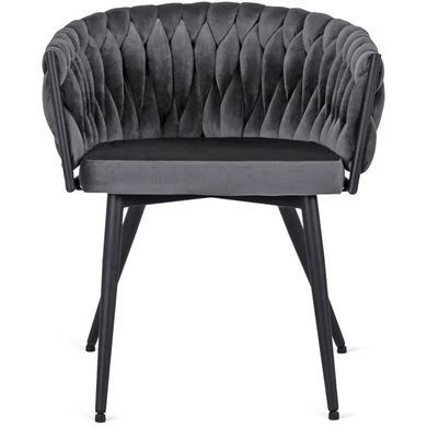 Стілець оксамитовий MEBEL ELITE EMPOLI Velvet Сірий фотографія