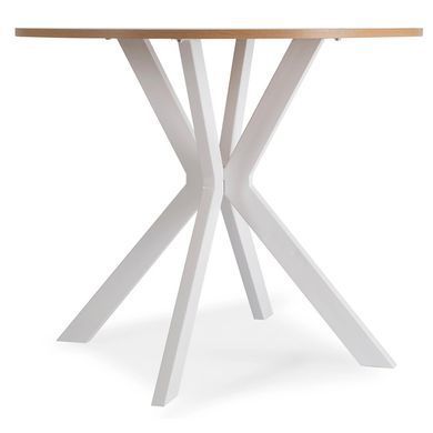 Стол MEBEL ELITE LAUREN 90X90 дуб золотой/белый фотография