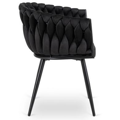 Стул бархатный MEBEL ELITE ELENA Velvet Черный фотография