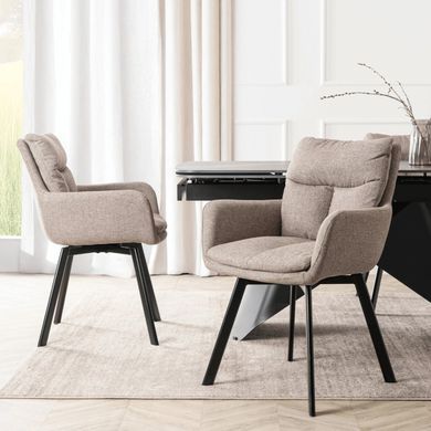 Стілець поворотний MEBEL ELITE CORTADO Velvet Коричневий фотографія