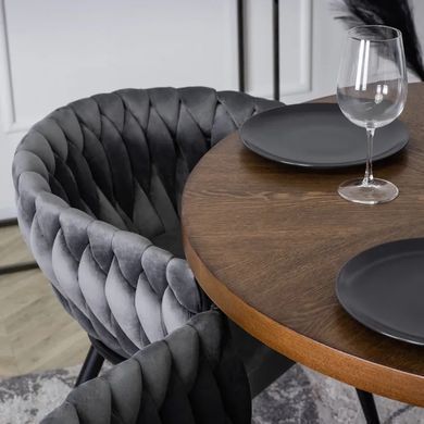 Стілець оксамитовий MEBEL ELITE EMPOLI Velvet Сірий фотографія